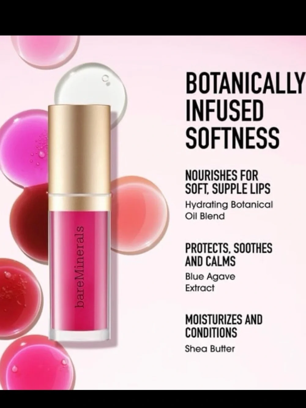 Bareminerals Nourishing Lip Oil Lipgloss in Adore BNIB